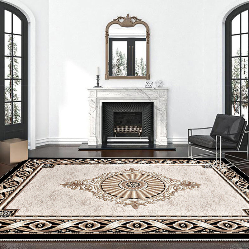 Bohemian Persian Velvet Area Rug – Multicolor Vintage Print Machine Washable Rug