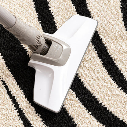 Modern Minimalist Black and White Area Rug – Waterproof Polypropylene Non-Slip Rug