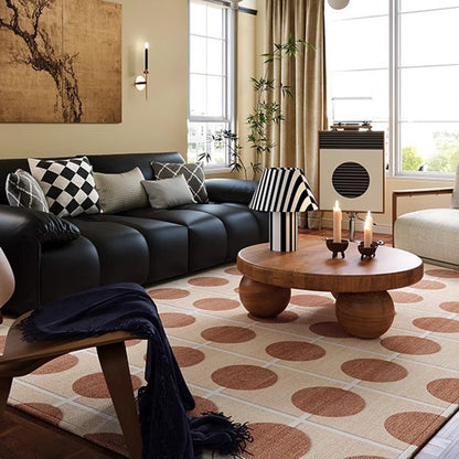 Minimalist Velvet Area Rug – Brown, Black and Khaki Waterproof Non-Slip Carpet
