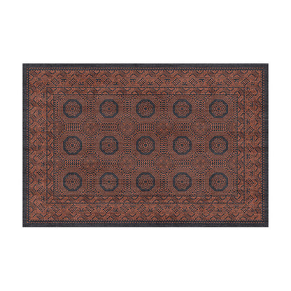 Minimalist Velvet Area Rug – Brown, Black and Khaki Waterproof Non-Slip Carpet