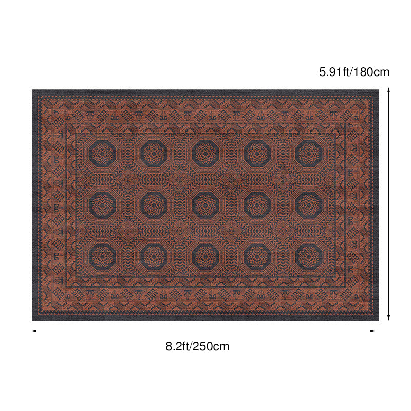 Minimalist Velvet Area Rug – Brown, Black and Khaki Waterproof Non-Slip Carpet