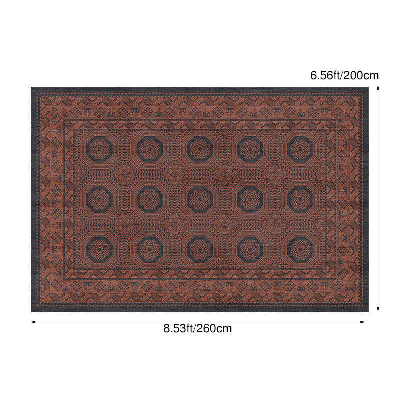Minimalist Velvet Area Rug – Brown, Black and Khaki Waterproof Non-Slip Carpet