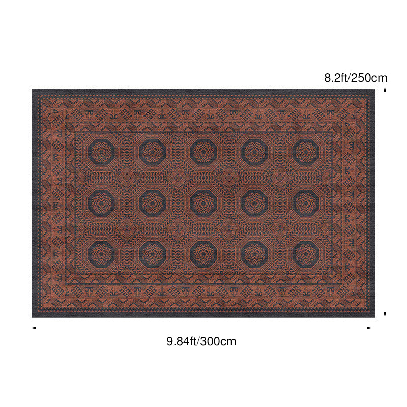 Minimalist Velvet Area Rug – Brown, Black and Khaki Waterproof Non-Slip Carpet