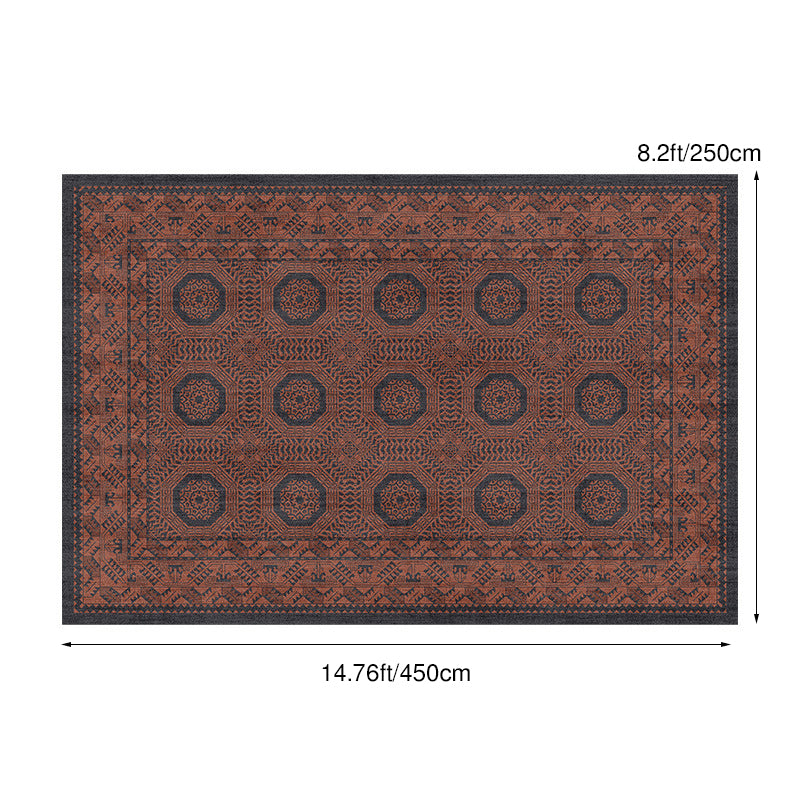 Minimalist Velvet Area Rug – Brown, Black and Khaki Waterproof Non-Slip Carpet