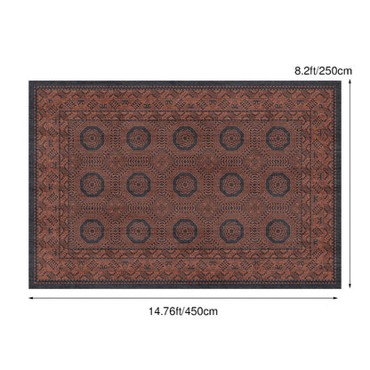Minimalist Velvet Area Rug – Brown, Black and Khaki Waterproof Non-Slip Carpet