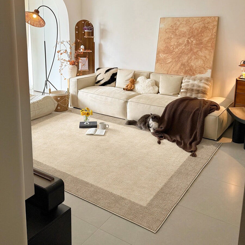 Hearth & Heritage Printed Area Rug – Ivory and Khaki Vintage Non-Slip Rug