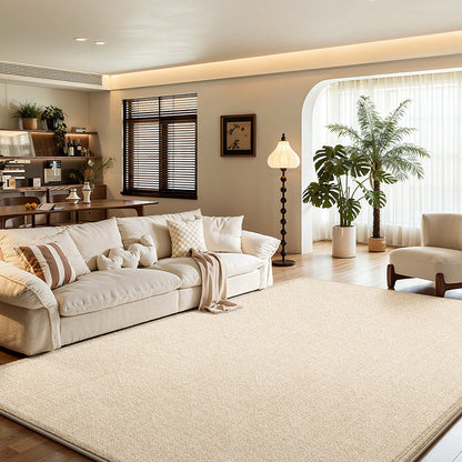 Nordique Cloud Faux Cashmere Area Rug – Ivory Non-Slip Printed Rug for Living Room