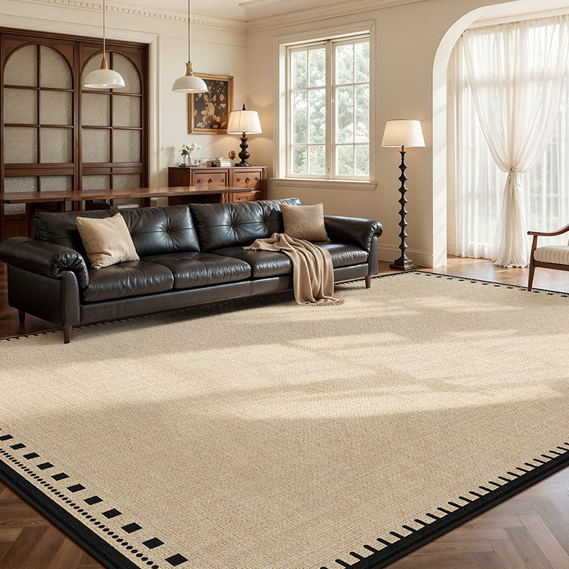 Nordique Cloud Faux Cashmere Area Rug – Ivory Non-Slip Printed Rug for Living Room