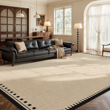 Nordique Cloud Faux Cashmere Area Rug – Ivory Non-Slip Printed Rug for Living Room