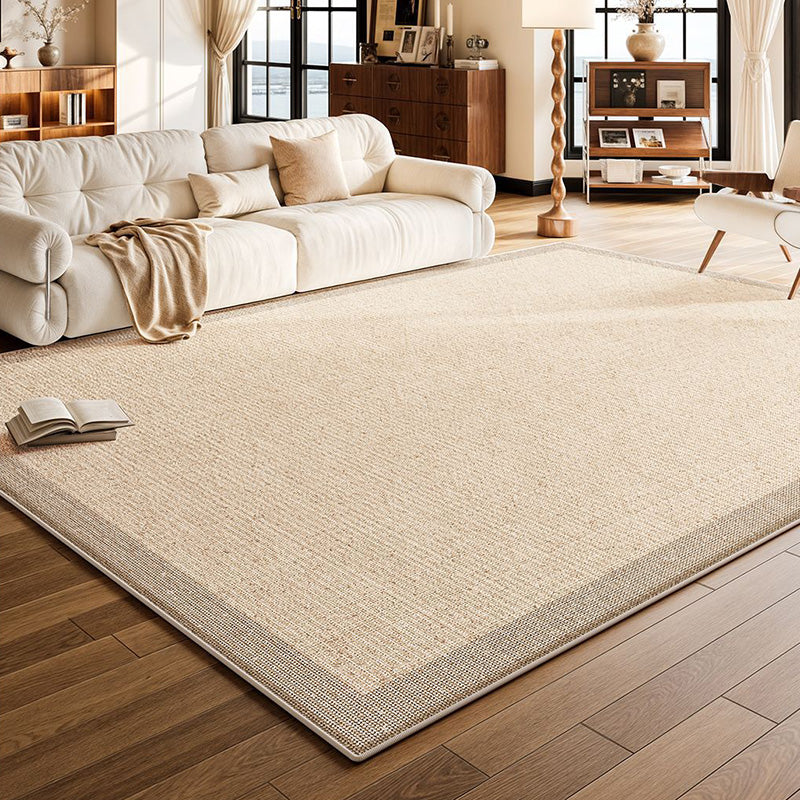 Nordique Cloud Faux Cashmere Area Rug – Ivory Non-Slip Printed Rug for Living Room