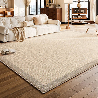 Nordique Cloud Faux Cashmere Area Rug – Ivory Non-Slip Printed Rug for Living Room