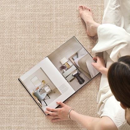 Nordique Cloud Faux Cashmere Area Rug – Ivory Non-Slip Printed Rug for Living Room