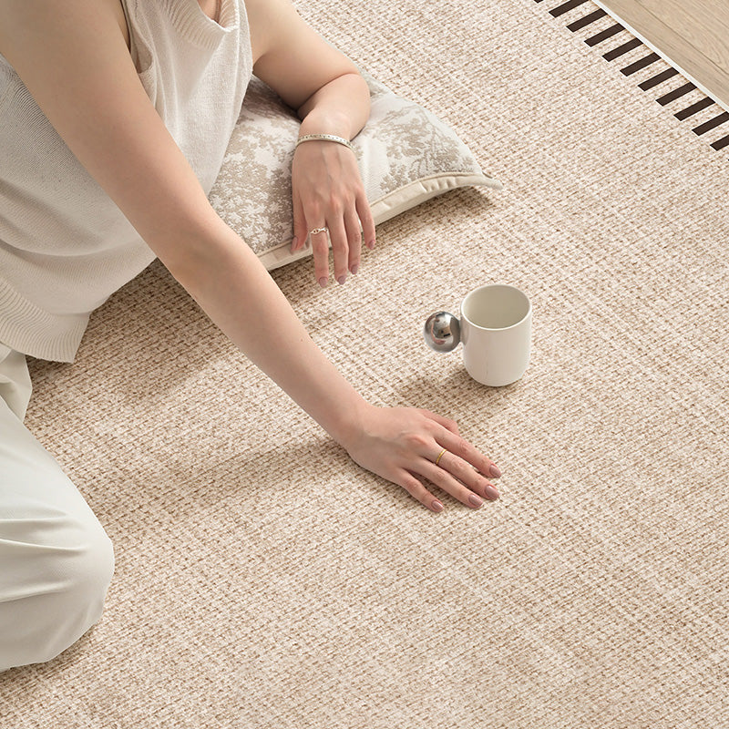 Nordique Cloud Faux Cashmere Rug – Scandinavian Ivory Non-Slip Area Rug