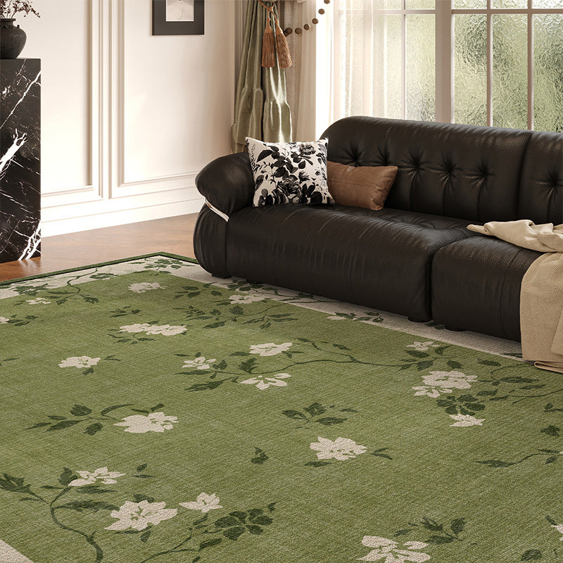 Versailles Muse French Medallion Area Rug – Beige and Sage Waterproof Non-Slip Rug