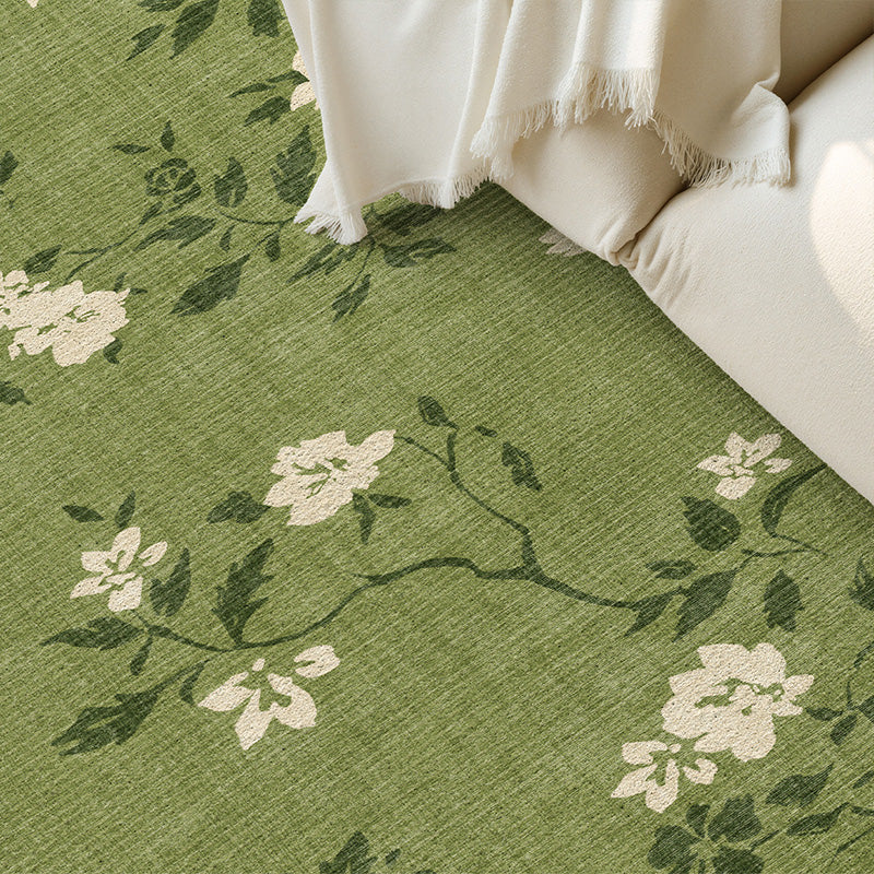 Versailles Muse French Medallion Area Rug – Beige and Sage Waterproof Non-Slip Rug