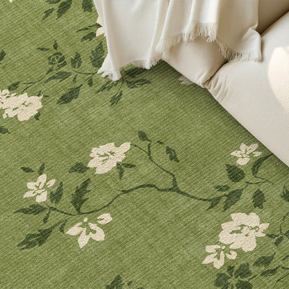 Versailles Muse French Medallion Area Rug – Beige and Sage Waterproof Non-Slip Rug