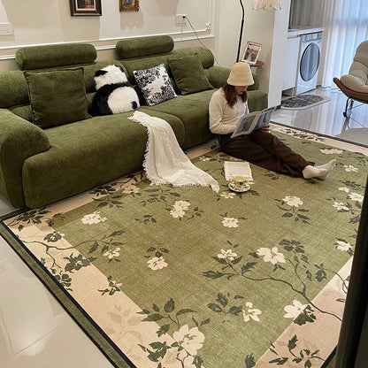 Versailles Muse French Medallion Area Rug – Beige and Sage Waterproof Non-Slip Rug