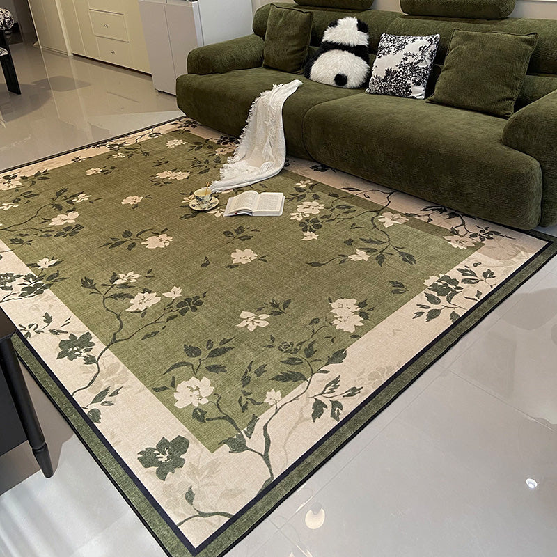 Versailles Muse French Medallion Area Rug – Beige and Sage Waterproof Non-Slip Rug