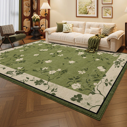 Versailles Muse French Medallion Area Rug – Beige and Sage Waterproof Non-Slip Rug