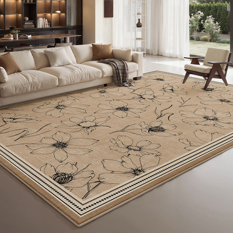 Versailles Muse French Medallion Area Rug – Beige and Sage Waterproof Non-Slip Rug