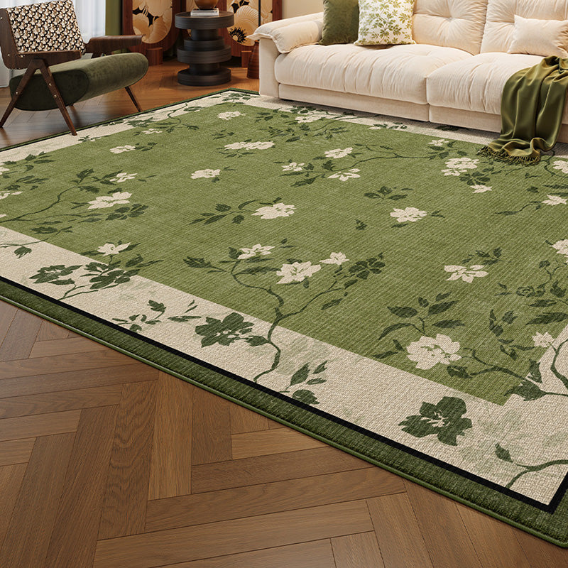 Versailles Muse French Medallion Area Rug – Beige and Sage Waterproof Non-Slip Rug
