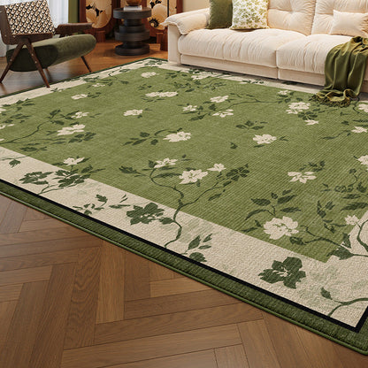 Versailles Muse French Medallion Area Rug – Beige and Sage Waterproof Non-Slip Rug
