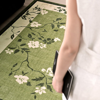 Versailles Muse French Medallion Area Rug – Beige and Sage Waterproof Non-Slip Rug