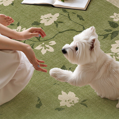Heritage Loop Vintage Area Rug – Champagne Beige Waterproof Non-Slip Rug