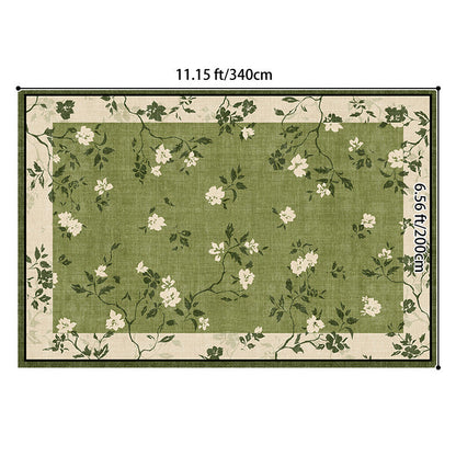 Heritage Loop Vintage Area Rug – Champagne Beige Waterproof Non-Slip Rug