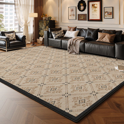 Heritage Loop Vintage Area Rug – Champagne Beige Waterproof Non-Slip Rug
