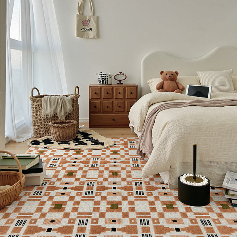Earth & Vine High-Low Area Rug – Terracotta and Sage Textured Non-Slip Rug