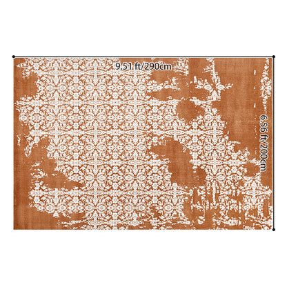 Earth & Vine High-Low Area Rug – Terracotta and Sage Textured Non-Slip Rug