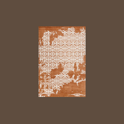 Earth & Vine High-Low Area Rug – Terracotta and Sage Textured Non-Slip Rug