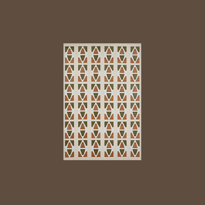 Earth & Vine High-Low Area Rug – Terracotta and Sage Textured Non-Slip Rug
