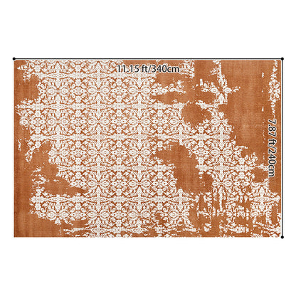 Earth & Vine High-Low Area Rug – Terracotta and Sage Textured Non-Slip Rug