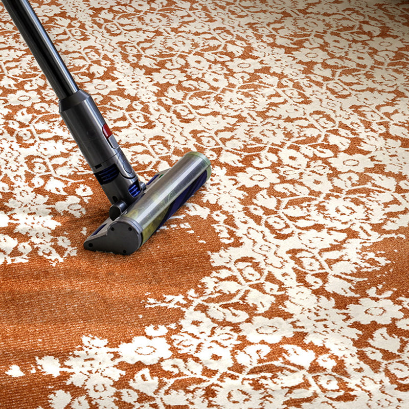 Earth & Vine High-Low Area Rug – Terracotta and Sage Textured Non-Slip Rug