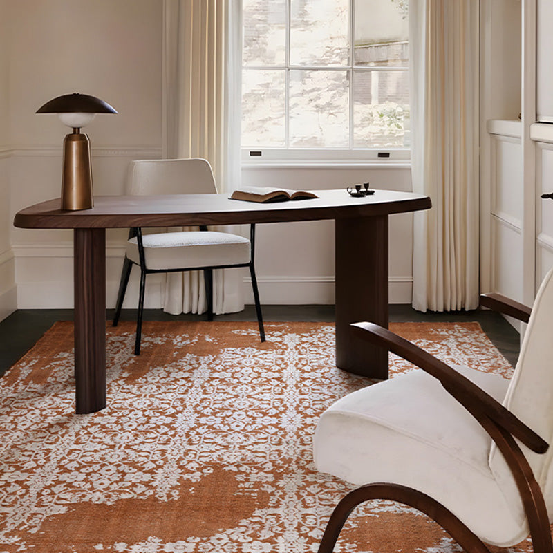 Earth & Vine High-Low Area Rug – Terracotta and Sage Textured Non-Slip Rug