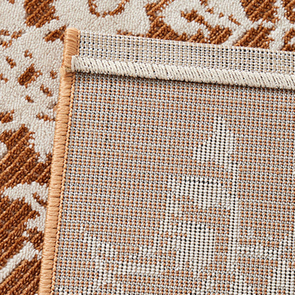 Earth & Vine High-Low Area Rug – Terracotta and Sage Textured Non-Slip Rug