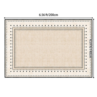 Nordique Cloud Printed Area Rug – Ivory Faux Cashmere Non-Slip Living Room Rug