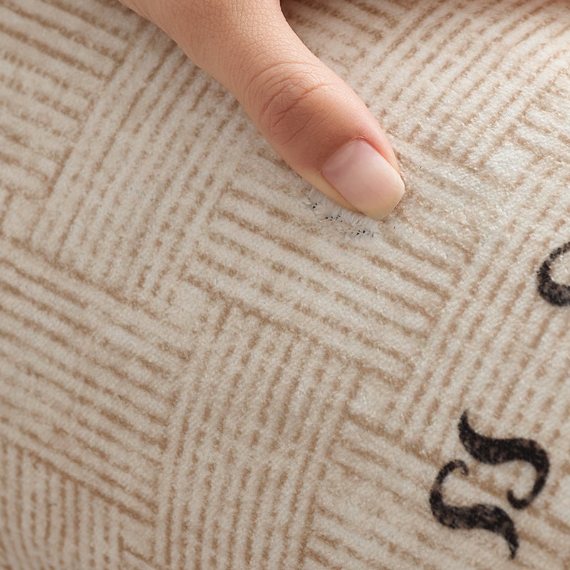 Nordique Cloud Printed Area Rug – Ivory Faux Cashmere Non-Slip Living Room Rug