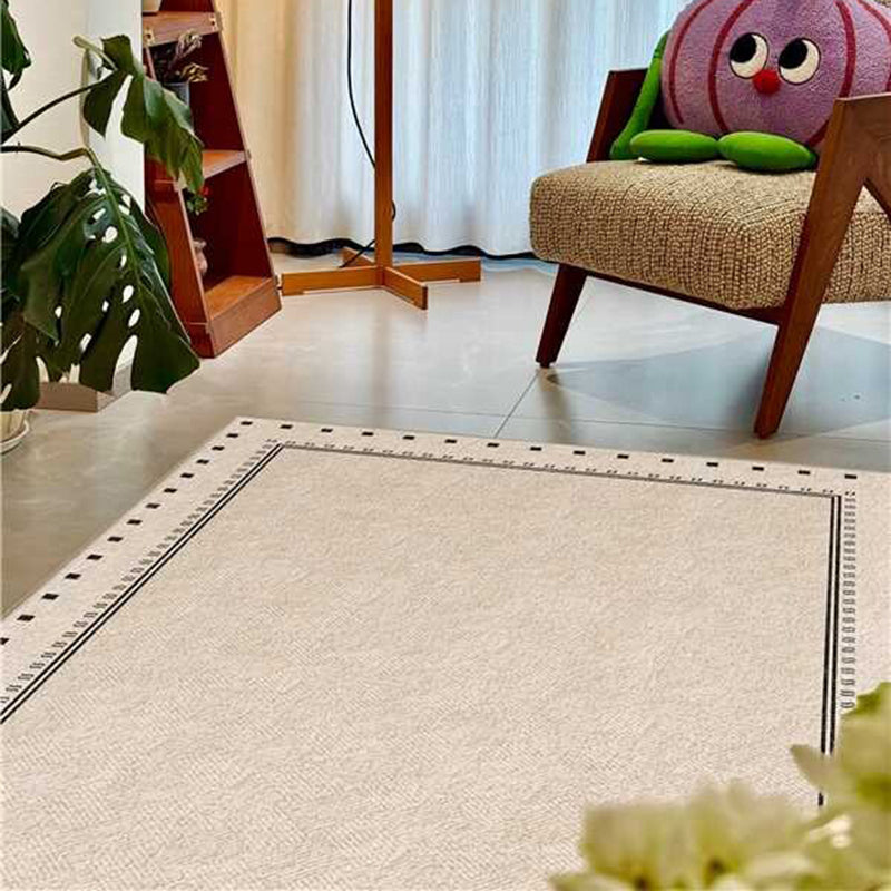 Nordique Cloud Printed Area Rug – Ivory Faux Cashmere Non-Slip Living Room Rug