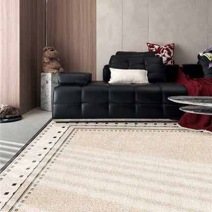 Nordique Cloud Printed Area Rug – Ivory Faux Cashmere Non-Slip Living Room Rug