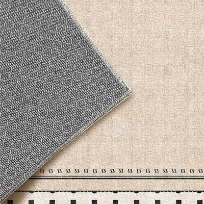 Nordique Cloud Printed Area Rug – Ivory Faux Cashmere Non-Slip Living Room Rug