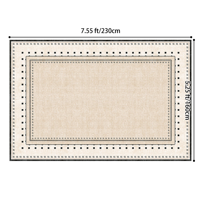 Nordique Cloud Printed Area Rug – Ivory Faux Cashmere Non-Slip Living Room Rug