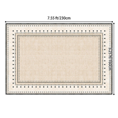 Nordique Cloud Printed Area Rug – Ivory Faux Cashmere Non-Slip Living Room Rug