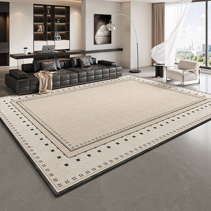Nordique Cloud Printed Area Rug – Ivory Faux Cashmere Non-Slip Living Room Rug