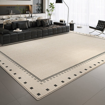Nordique Cloud Printed Area Rug – Ivory Faux Cashmere Non-Slip Living Room Rug