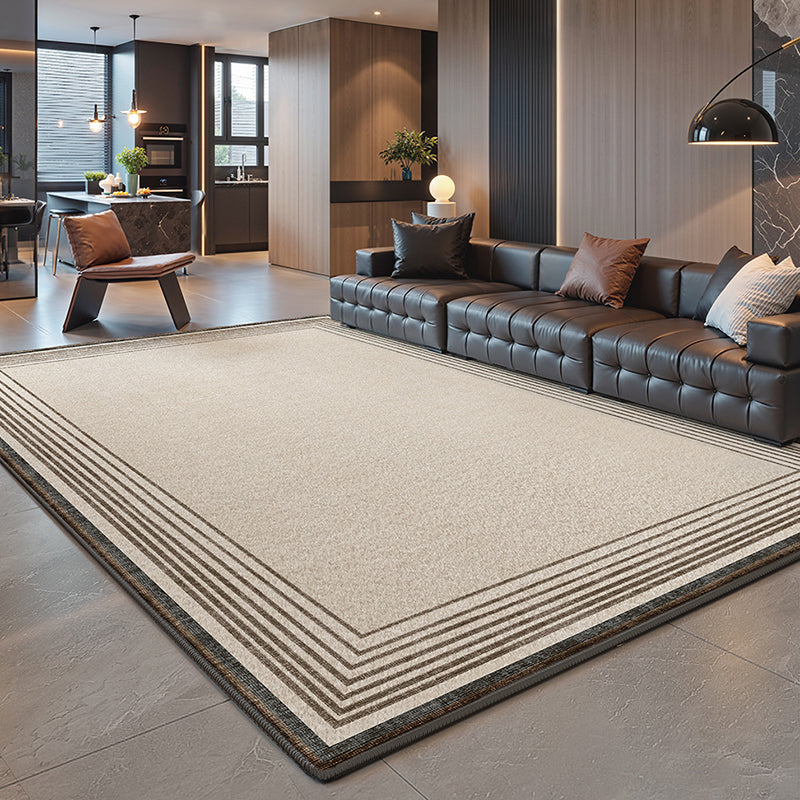 Nordique Cloud Printed Area Rug – Ivory Faux Cashmere Non-Slip Living Room Rug