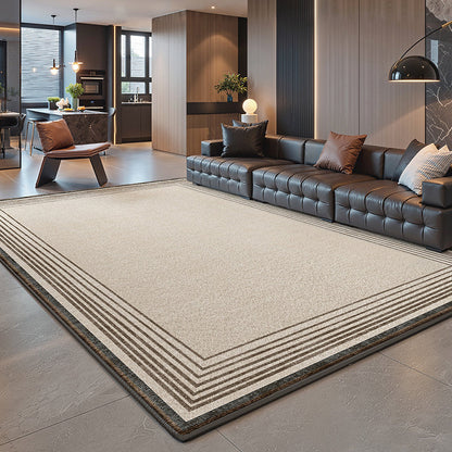 Nordique Cloud Printed Area Rug – Ivory Faux Cashmere Non-Slip Living Room Rug