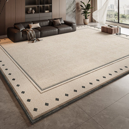 Nordique Cloud Printed Area Rug – Ivory Faux Cashmere Non-Slip Living Room Rug
